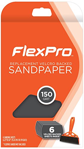 FlexPro Sandpaper for FlexPro Hand-Sander Tool 150 Grit 6 Sheets