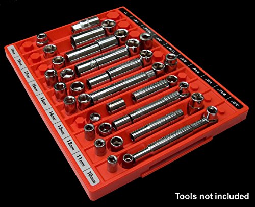 Tool Sorter Socket Organizer - Red