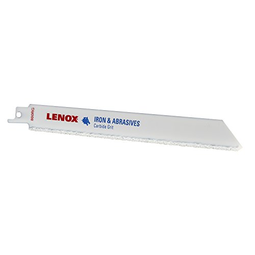 LENOX 20576-800RG 8 Medium Carbide Grit Tile Clay Pipe Cutting Reciprocating Saw Blade - 2 Pack