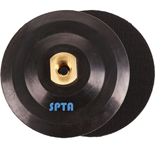SPTA 1Pc 5 125mm Rubber backer Pad  Rubber backing pad with Velcro backing pad Arbor M14 Thread For Diamond Wet Polisher And Wet Polisher