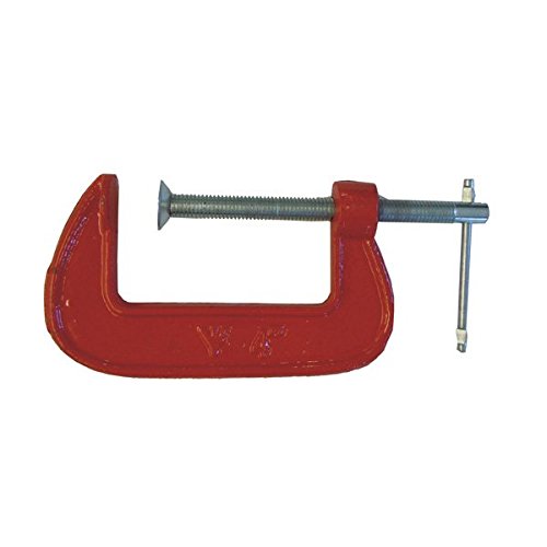 Shop-Tek 4-Inch C-Clamp with Red Body Pack of 4