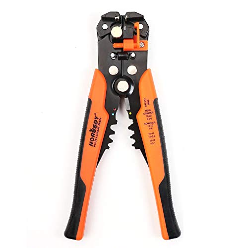 HORUSDY Wire Stripping Tool Selfadjusting 8 Automatic Wire StripperCutting Pliers Tool for Wire Stripping Cutting Crimping 1024 AWG (02~60mm²)